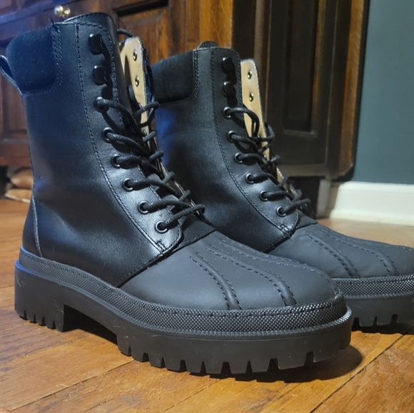 & Other Stories Leather Combat Boots. 39. NEVER WORN - Picture 3 of 6